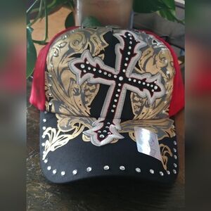 Blinged Out Cross Hat